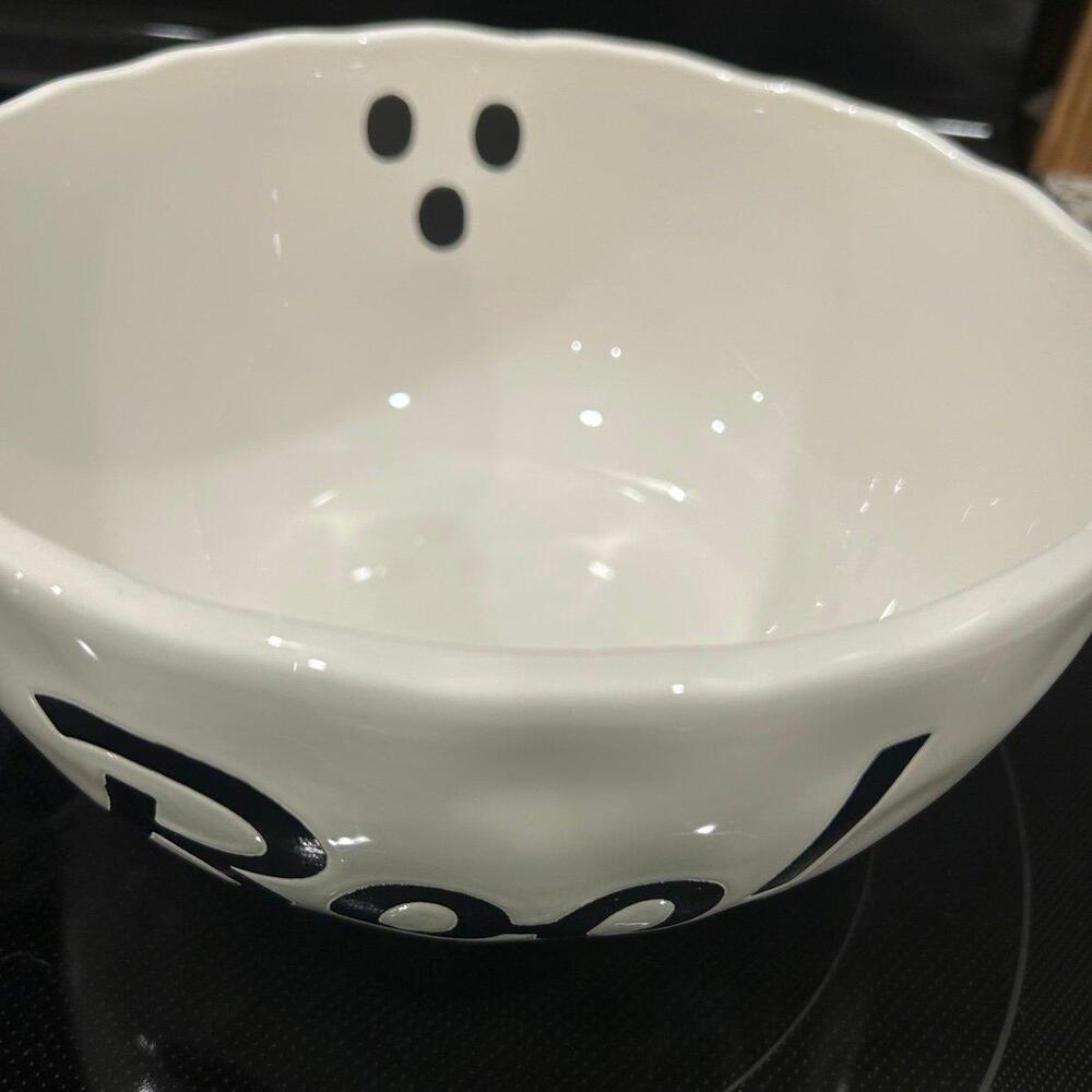 Boo Ghost Face Candy Bowl Dish - Picture 2 of 5